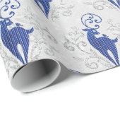 Weihnachts-Glitzer Hirschdesign Geschenkpapier (Rolleneckpunkt)