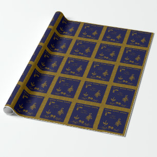 Weihnachts-Glitzer Holly Twig, Ornamente, Kerzen, Geschenkpapier