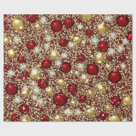 Weihnachts-Glitzer Patter Geschenkpapier (Flach)