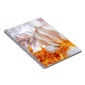 Weihnachts-Glitzer Rosa und Weiß-Ball Notizblock (Rechte Seite)