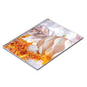 Weihnachts-Glitzer Rosa und Weiß-Ball Notizblock (Linke Seite)