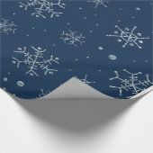 Weihnachts-Glitzer Snowflake Geschenkpapier (Ecke)