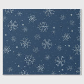 Weihnachts-Glitzer Snowflake Geschenkpapier (Flach)