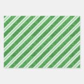 Weihnachts-Glitzer-Streifen und Polka-Dots-Set von Geschenkpapier Set (Vorderseite 3)