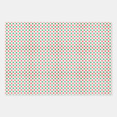 Weihnachts-Glitzer-Streifen und Polka-Dots-Set von Geschenkpapier Set (Vorderseite 2)
