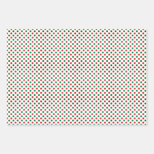 Weihnachts-Glitzer-Streifen und Polka-Dots-Set von Geschenkpapier Set (Vorderseite 2)