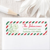 Weihnachts-Glitzer Vintage Rücksendeadresse (Insitu)