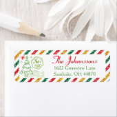 Weihnachts-Glitzer Vintage Rücksendeadresse (Insitu)