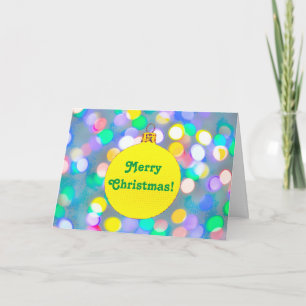 Weihnachts-Glitzern in Gelber Ornament-Karte Karte