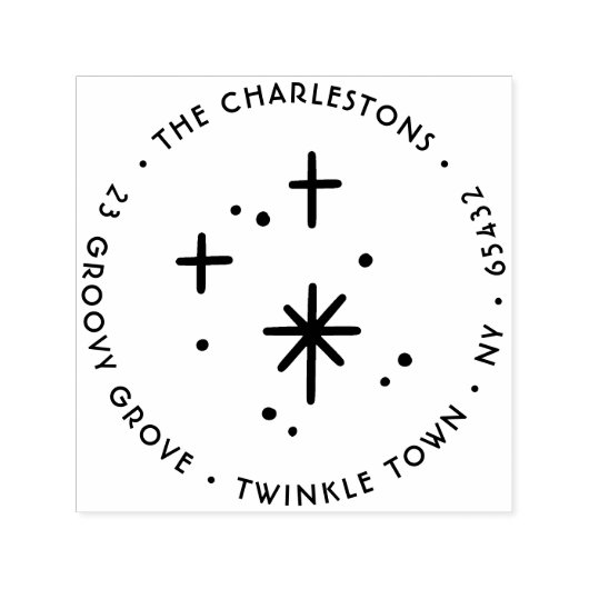 Weihnachts-Glitzern Rücksendeadresse Permastempel (Design)