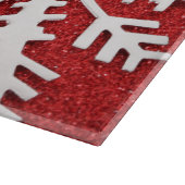 Weihnachts-Glitzern Schneidebrett (Ecke)