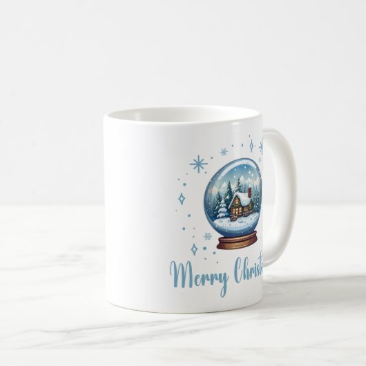Weihnachts-Globe-Schneezauber Kaffeetasse (VorderseiteRechts)