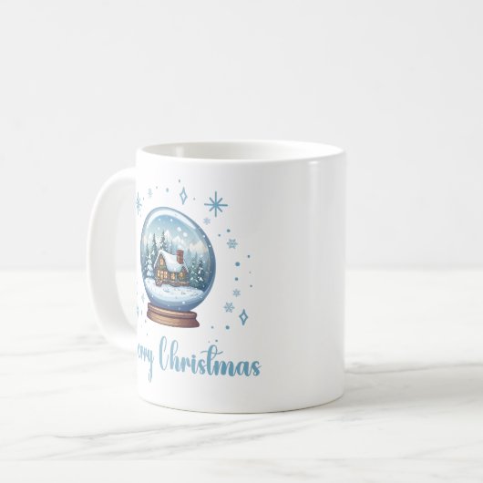 Weihnachts-Globe-Schneezauber Kaffeetasse (Vorderseite Links)