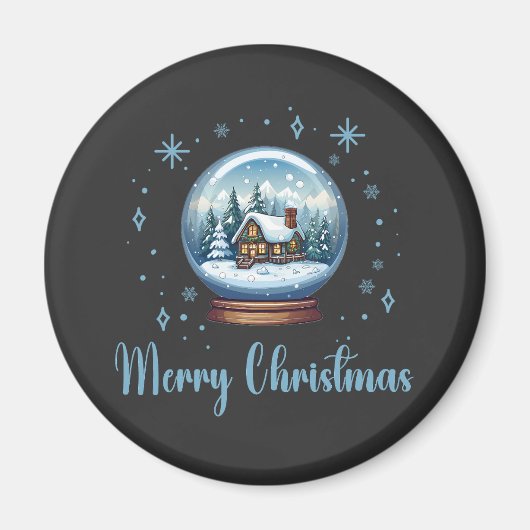 Weihnachts-Globe-Schneezauber Magnet (Vorne)