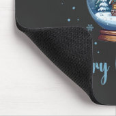 Weihnachts-Globe-Schneezauber Mousepad (Ecke)