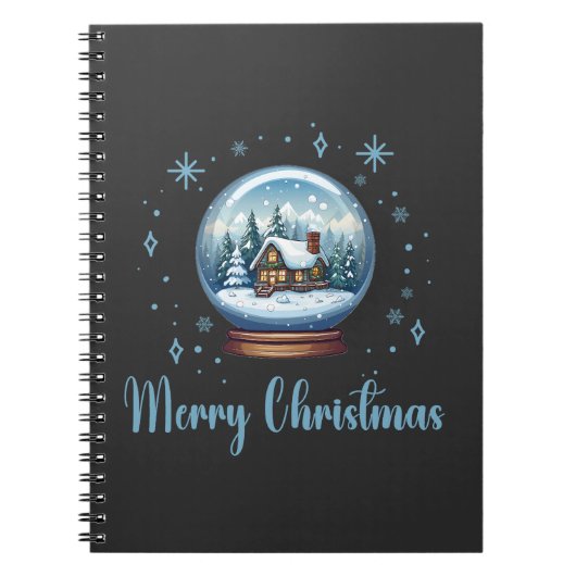 Weihnachts-Globe-Schneezauber Notizblock (Vorderseite)