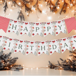 Weihnachts-Glück Geburtstag Wimpelkette