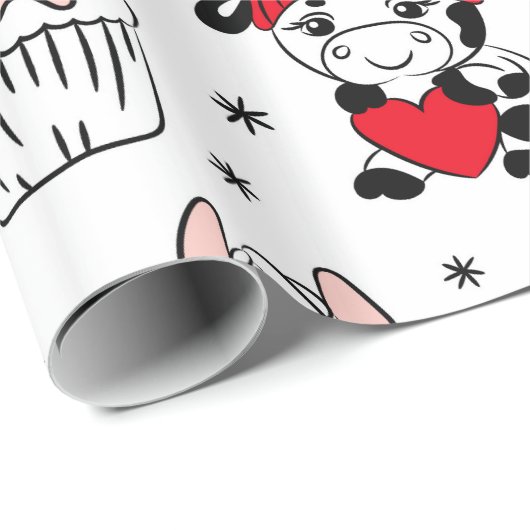 Weihnachts-Glück Neues Jahr Geschenkpapier (Rolleneckpunkt)