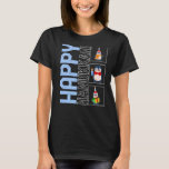 Weihnachts glücklich Hanukkah Penguin Menorah jüdi T-Shirt<br><div class="desc">Weihnachts glücklich Hanukkah Penguin Menorah jüdisches Festival Lov</div>