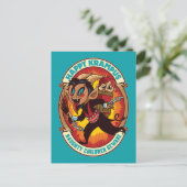 Weihnachts-glücklich Krampus Naughty Children Vors Einladungspostkarte (Stehend Vorderseite)