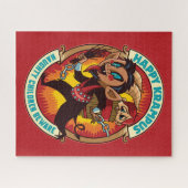 Weihnachts-glücklich Krampus Naughty Children Vors Puzzle (Horizontal)