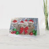 Weihnachts-glückliche Feiertage mit einem Körbchen Karte (Vorderseite)