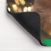 Weihnachts-glücklicher Welpe Mousepad (Ecke)