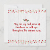 Weihnachts-Glückskarte mit Holly Wreath Karte (Rückseite)