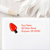 Weihnachts-Glühbirnen-Adressetiketten (rot) (Insitu)