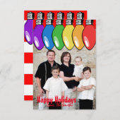 Weihnachts-Glühbirnen-Fotokarte Einladung (Vorne/Hinten)