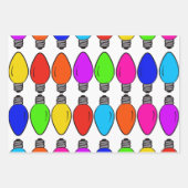 Weihnachts-Glühbirnen Muster Geschenkpapier Set (Vorderseite 2)