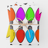 Weihnachts-Glühbirnen Muster Geschenkpapier Set (Beispiel)