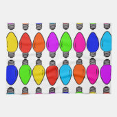 Weihnachts-Glühbirnen Muster Geschirrtuch (Horizontal)