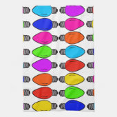 Weihnachts-Glühbirnen Muster Geschirrtuch (Vertikal)