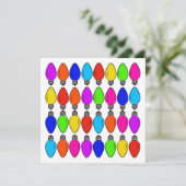Weihnachts-Glühbirnen Muster Karte (Stehend Vorderseite)