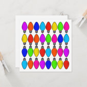 Weihnachts-Glühbirnen Muster Karte (Vorderseite/Rückseite Beispiel)