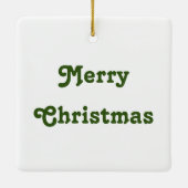 Weihnachts-Glühbirnen Muster Keramikornament (Rückseite)