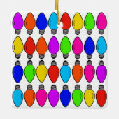 Weihnachts-Glühbirnen Muster Keramikornament (Vorderseite)