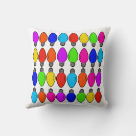 Weihnachts-Glühbirnen Muster Kissen