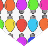 Weihnachts-Glühbirnen Muster Kurzer Tischläufer (Ecke)