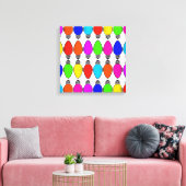 Weihnachts-Glühbirnen Muster Leinwanddruck (Insitu (Wohnzimmer))