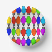 Weihnachts-Glühbirnen Muster Pappteller (Vorderseite)