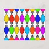 Weihnachts-Glühbirnen Muster Postkarte (Vorderseite)