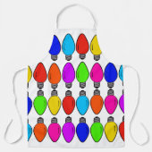 Weihnachts-Glühbirnen Muster Schürze (Vorderseite)