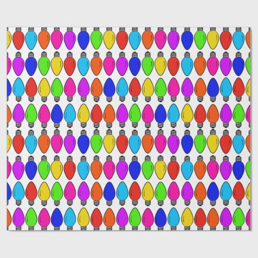 Weihnachts-Glühbirnen Musterverpackungspapier Geschenkpapier (Flach)