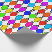 Weihnachts-Glühbirnen Musterverpackungspapier Geschenkpapier (Ecke)