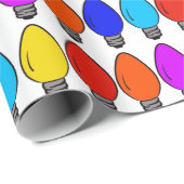 Weihnachts-Glühbirnen Musterverpackungspapier Geschenkpapier (Rolleneckpunkt)