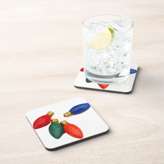 Weihnachts-Glühbirnen-Set von Cork-Untersetzer Getränkeuntersetzer (Rechte Seite)