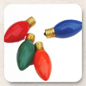 Weihnachts-Glühbirnen-Set von Cork-Untersetzer Getränkeuntersetzer (Vorderseite)