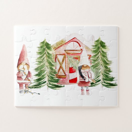 Weihnachts-Gnom-Design 1 Puzzle (Horizontal)